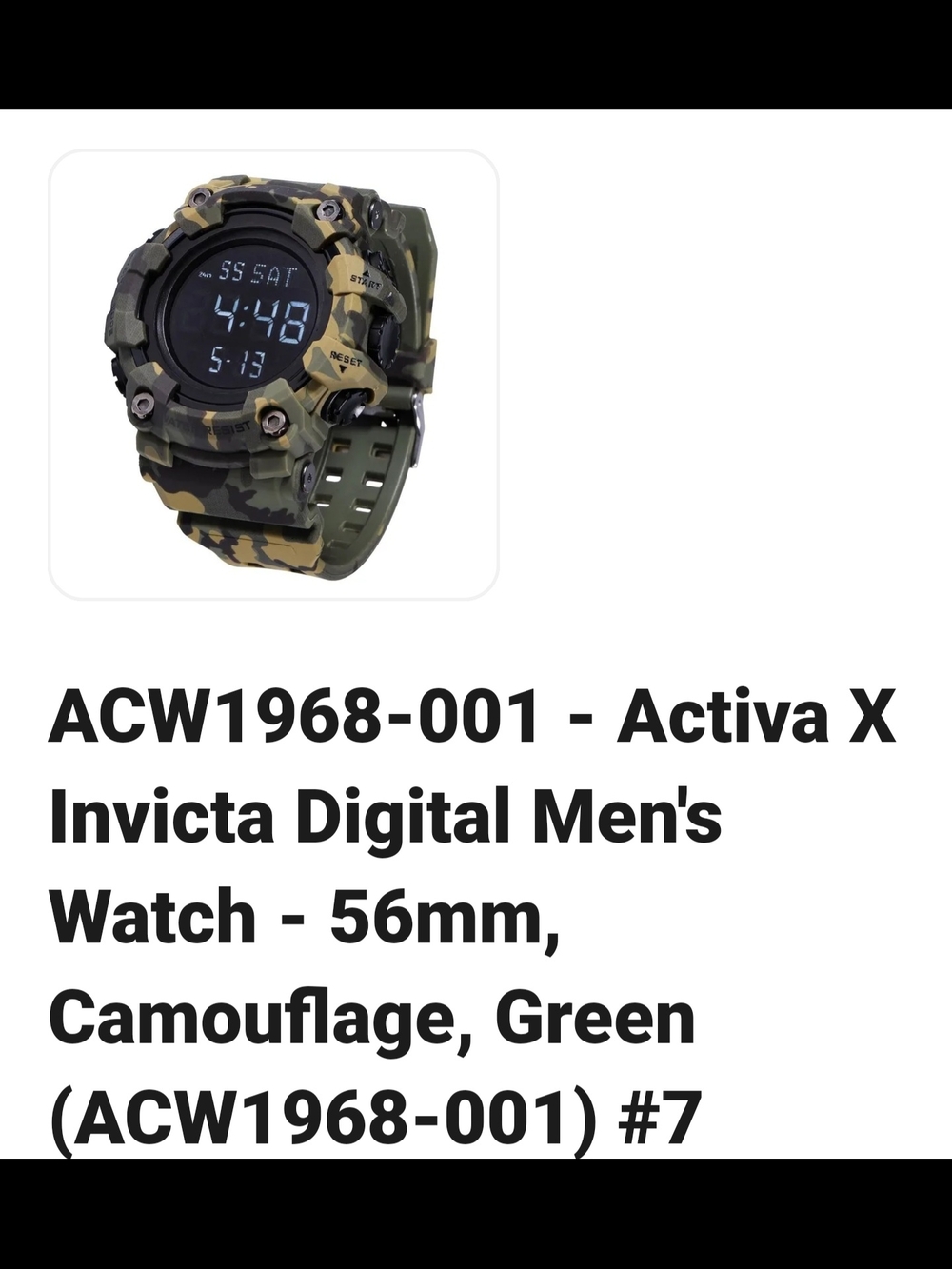 Activa Camouflage Green Digital Sport Watch
